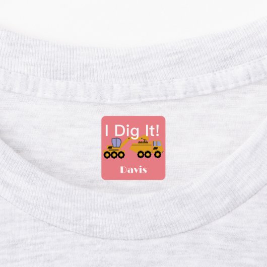 I dig it Design - Small Square Clothing Label (0,7 (Aangebracht)