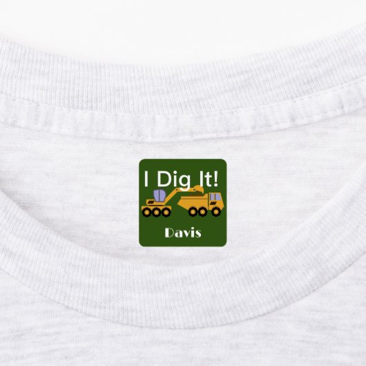 I dig it Design - Small Square Clothing Label (0,7 (Aangebracht)
