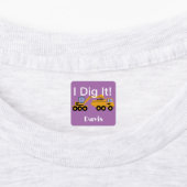 I dig it Design - Small Square Clothing Label (0,7 (Aangebracht)