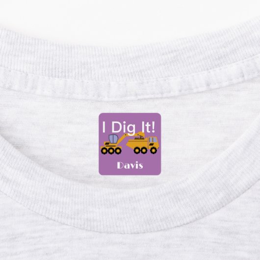 I dig it Design - Small Square Clothing Label (0,7 (Aangebracht)