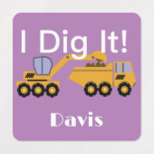 I dig it Design - Small Square Clothing Label (0,7 (Design 1)