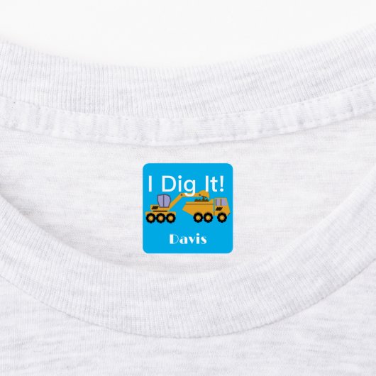 I dig it Design - Small Square Clothing Label (0,7 (Aangebracht)