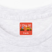 I dig it Design - Small Square Clothing Label (0,7 (Aangebracht)