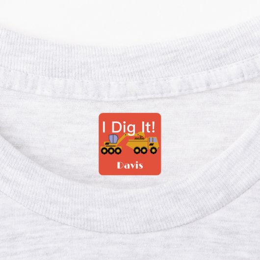 I dig it Design - Small Square Clothing Label (0,7 (Aangebracht)