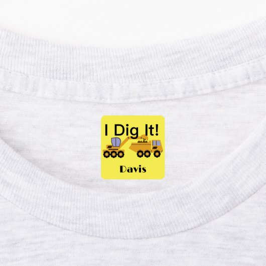I dig it Design - Small Square Clothing Label (0,7 (Aangebracht)