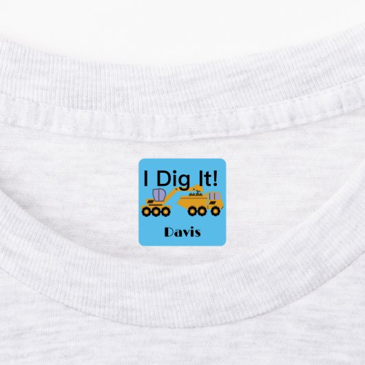 I dig it Design - Small Square Clothing Label (0,7 (Aangebracht)