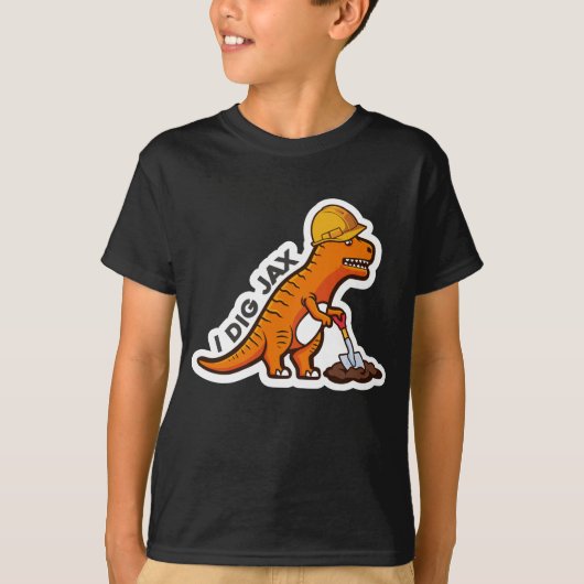 I Dig Jax Dino T-Shirt (Voorkant)