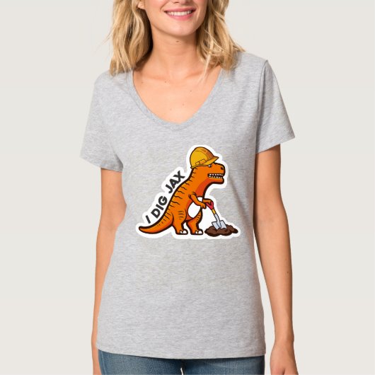 I Dig Jax V Neck Shirt (Voorkant)