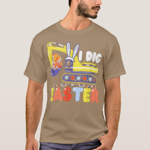 I Dig paasmaker Cute Bunny Ecavator Boys Kinder T-shirt