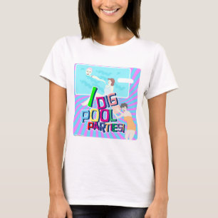 I Dig Pool parties Retro Fun Illustration Art T-shirt