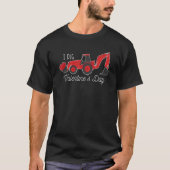 I Dig Valentine's Day Hearts Tractor Love  V Day T-shirt (Voorkant)