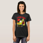 I Dig You Construction Truck Valentines Day Toddle T-shirt (Voorkant volledig)