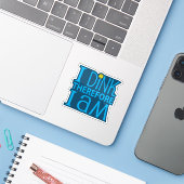 I Dink Sticker (Laptop met iPhone)