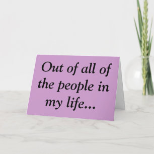 I dislike you the least, card kaart