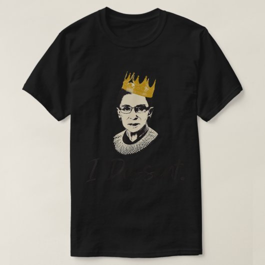 I Dissent RBG Ruth Bader Ginsburg Lace Collar Grap T-shirt (Design voorkant)