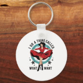 I Do A Thing Called What I Want Retro Cowboy Weste Sleutelhanger (Voorkant)
