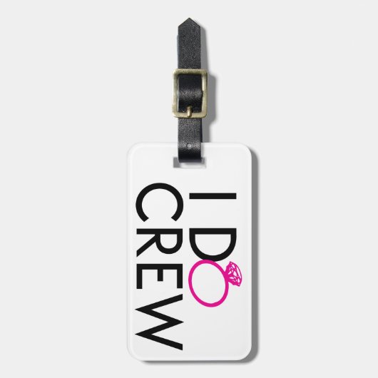 I-DO-BACHELORETTE-VISTUIG BAGAGELABEL (Voorkant verticaal)