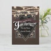 I DO BARBECUE BBQ Faux Leather & Lights Verloving Kaart (Staand voorkant)