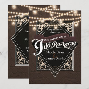 I DO BARBECUE BBQ Faux Leather & Lights Verloving Kaart