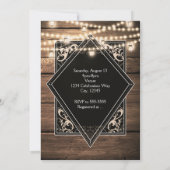 I DO BARBECUE BBQ Rustiek Hout & Lichten Verloving Kaart (Achterkant)