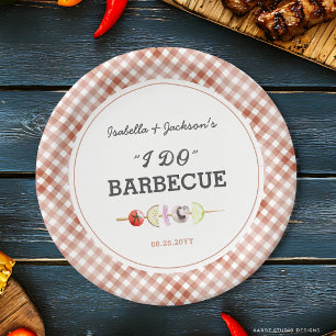 I DO Barbecue Bruiloft Borrel Papieren Bordje