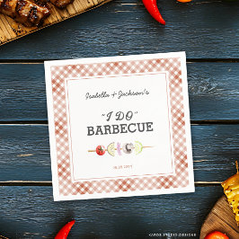 I DO Barbecue Bruiloft Shower Uitnodiging Servet