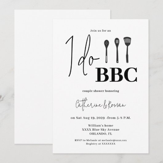 I do Barbecue Couple Shower Kaart (Voorkant / Achterkant)