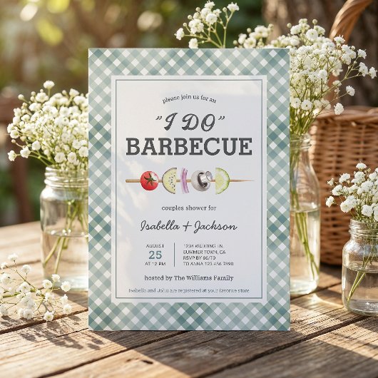 I DO Barbecue Zomer Bruiloft Shower Uitnodiging