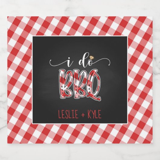 I Do BBQ Beer Fles Label - Red - Custom Bier Etiket (Enkel label)