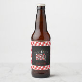 I Do BBQ Beer Fles Label - Red - Custom Bier Etiket (Voorkant)