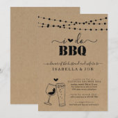 I Do BBQ Beer Wine Couple's Shower Verloving Kaart (Voorkant / Achterkant)