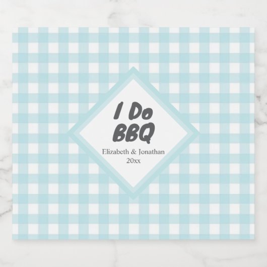 I Do BBQ Bier Etiket (Enkel label)