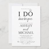 I DO BBQ Black & White Photo Couple Shower Kaart (Voorkant)