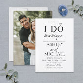 I DO BBQ Black & White Script Photo Rehearings Kaart