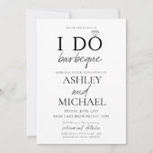 I DO BBQ Black & White Script Photo Rehearings Kaart (Voorkant)