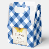 I Do BBQ Blue Gingham Sunflower Favor Box Bedankdoosjes (Geopend)