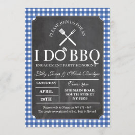 I DO BBQ Chalk Party Verloving Uitnodiging