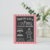 I Do BBQ Chalkboard Couples Shower Kaart (Staand voorkant)