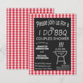 I Do BBQ Chalkboard Couples Shower Kaart (Voorkant / Achterkant)