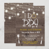 I Do BBQ Couple's Barbecue Shower Invitation Kaart (Voorkant / Achterkant)