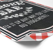 I Do BBQ Couple's Coed Engagement Party Burger Bar Poster (Hoek)