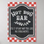 I Do BBQ Couple's Coed Engagement Party Burger Bar Poster (Voorkant)