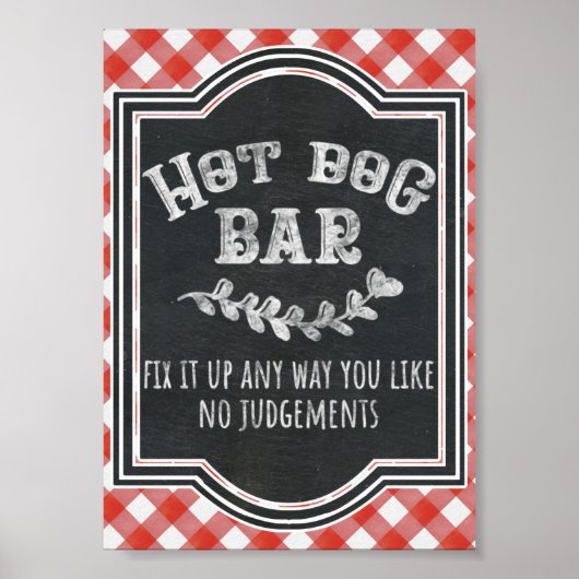 I Do BBQ Couple's Coed Engagement Party Burger Bar Poster (Voorkant)