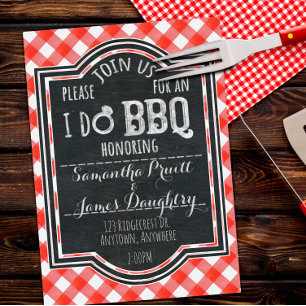 I Do BBQ Couple's Coed Verloving & Vrijgezellenfee Kaart