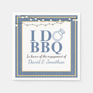 I Do BBQ Couples Shower Gay LGBTQ Engagement Party Servet