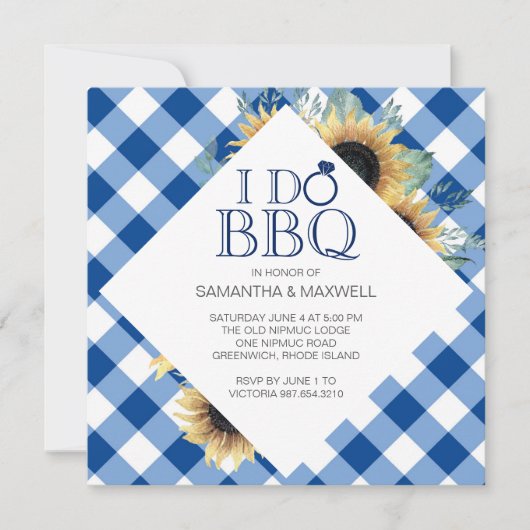 I Do BBQ Couples Shower Kaart (Voorkant)