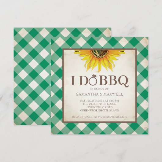 I Do BBQ Couples Shower Kaart (Voorkant / Achterkant)