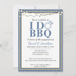I Do BBQ Couples Shower LGBT Gay Engagement Party Kaart