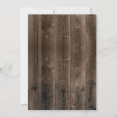 I DO BBQ Couples Shower Rustic Barn Wood Kaart (Achterkant)