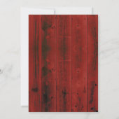I DO BBQ Couples Shower Rustic Red Barn Wood Kaart (Achterkant)